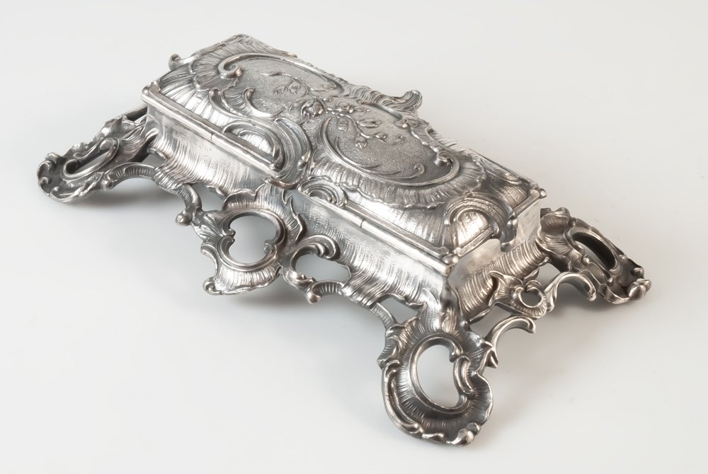 Wmf Large Rocaille Stamp Box-photo-3