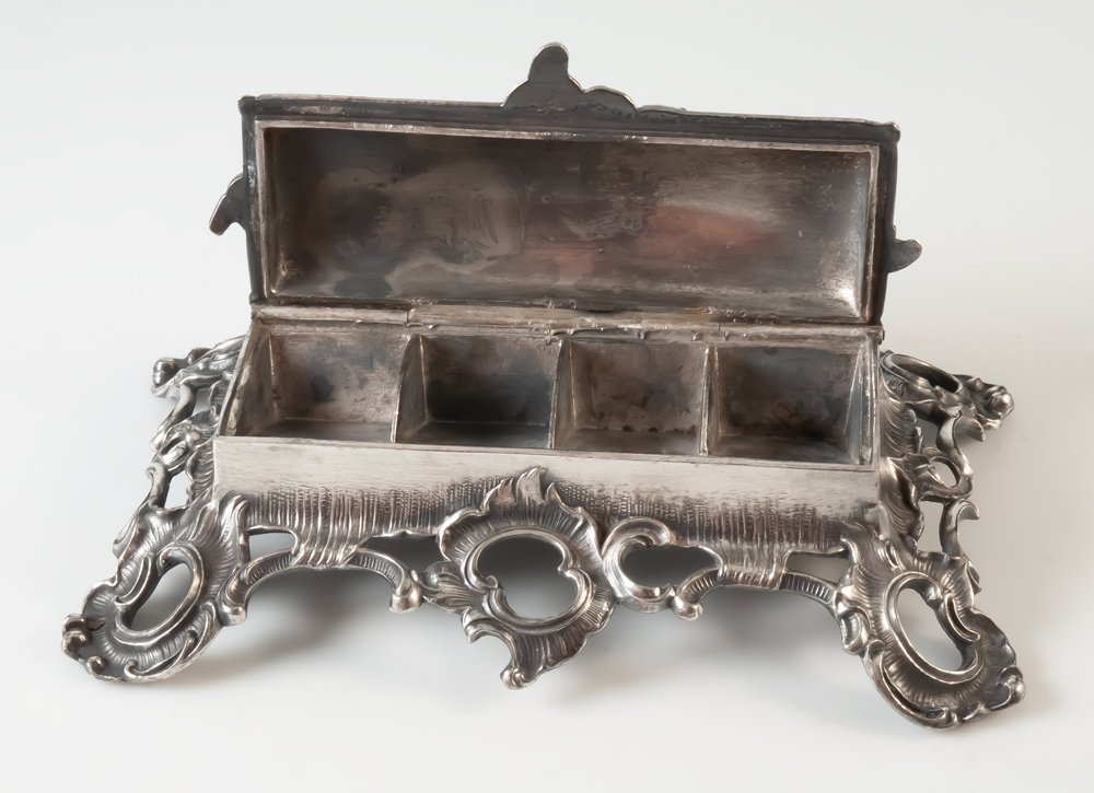 Wmf Large Rocaille Stamp Box-photo-4