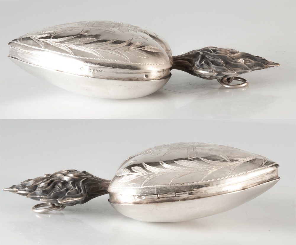 Coeur De Marie En Argent / reliquaire ex voto-photo-1