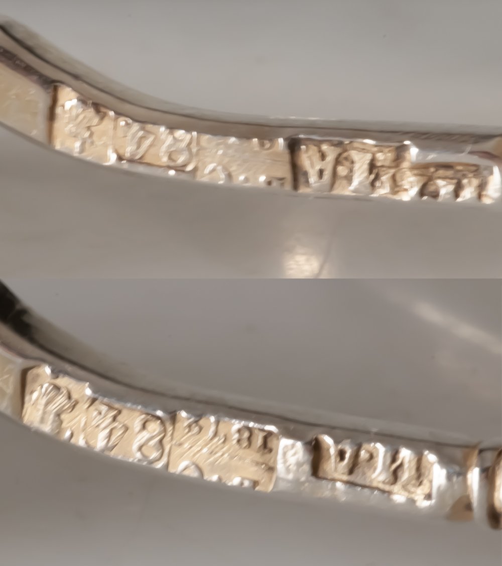 Two Engraved Russian Silver Caviar Spoons Hallmark 84-photo-1