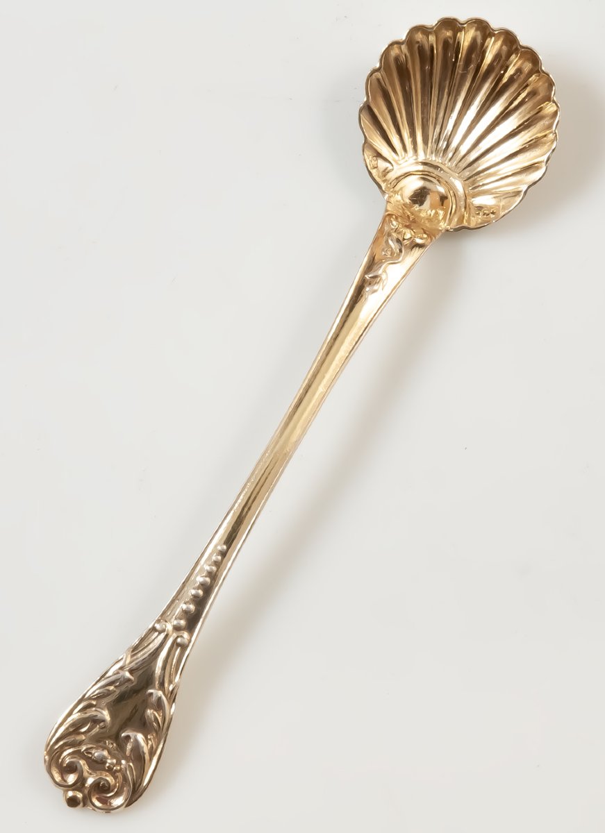 Long Silver-plated Salt/seasoning/mustard Spoon