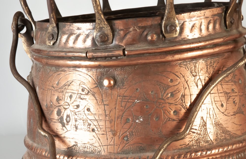 18th-century Copper Spider-shaped Bed Warmer-photo-4