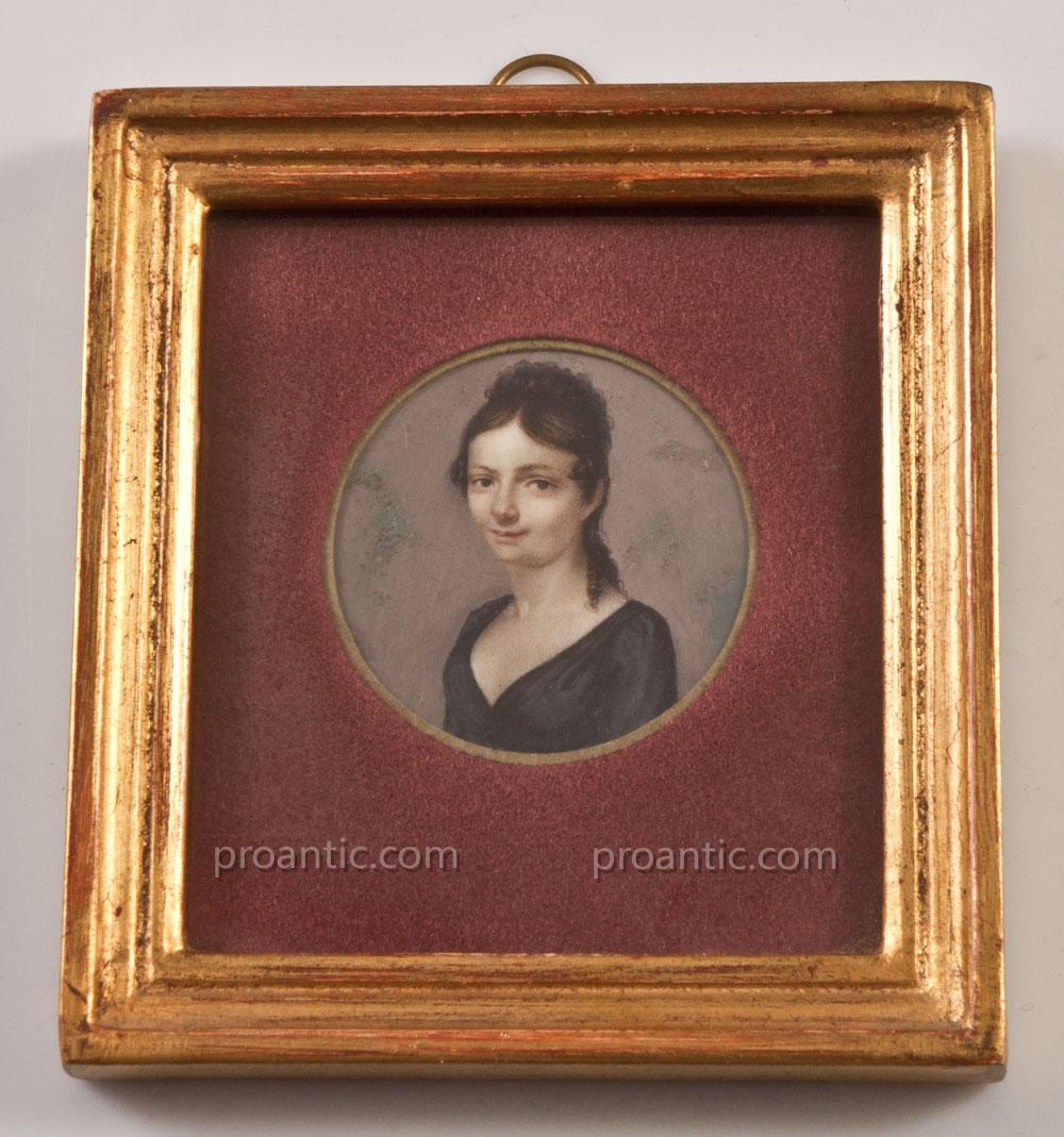 Miniature Portrait Of Young Woman