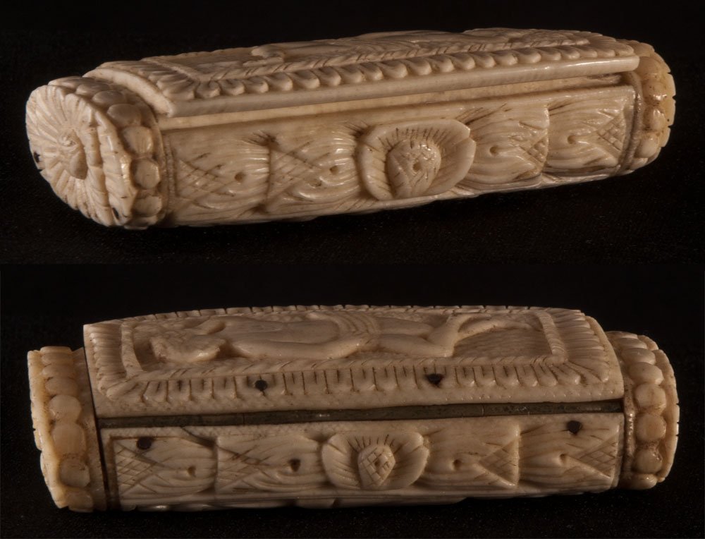 Eighteenth-century Snuffbox In Bone Pontoon Work-photo-4