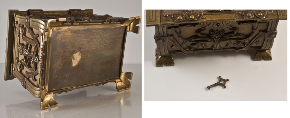 Art Nouveau Bronze Box Mucha-photo-4