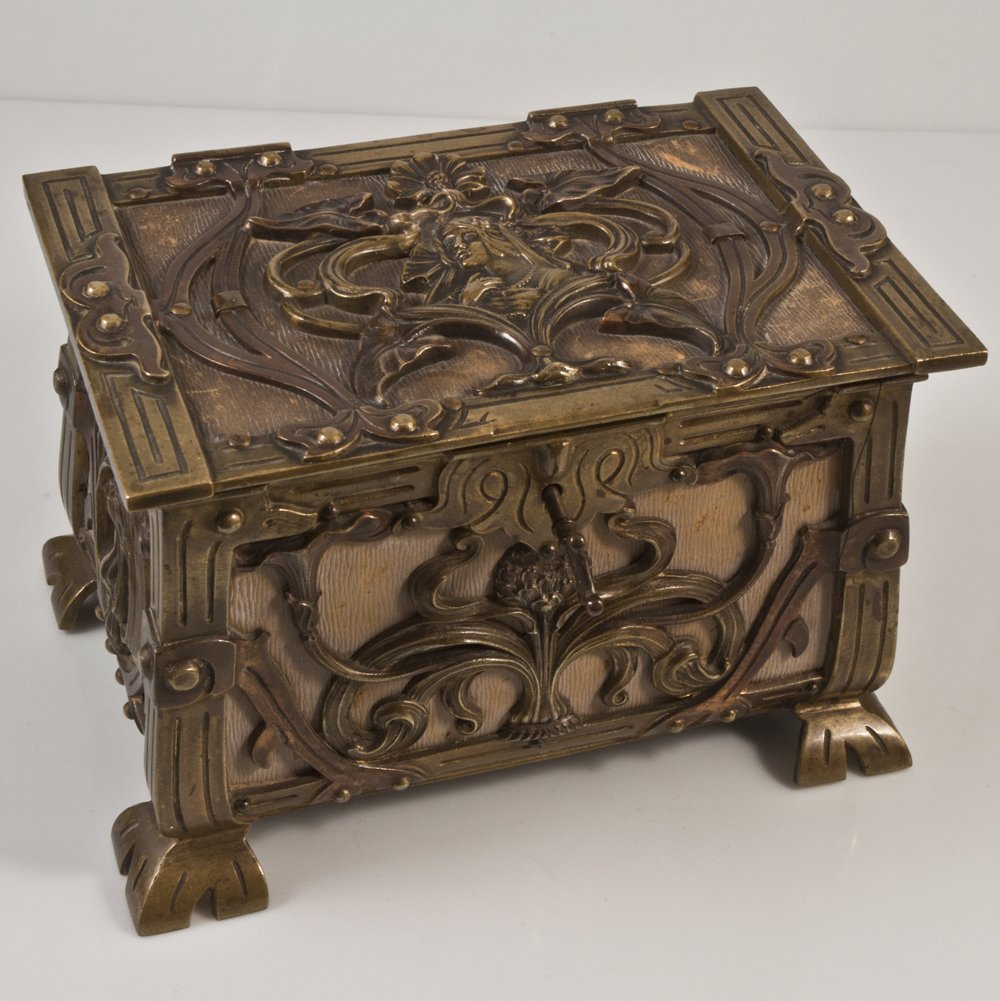Art Nouveau Bronze Box Mucha