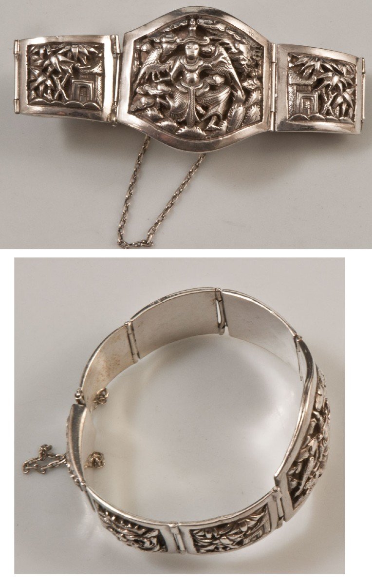 Bracelet Asiatique En Argent-photo-2