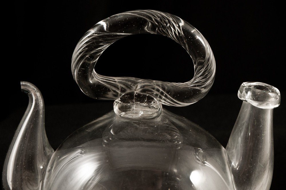 Cantir / Holy Water Jug In Blown Glass-photo-4