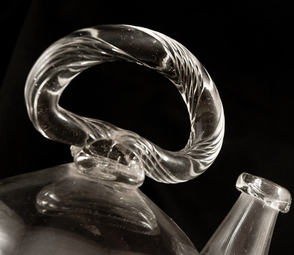 Cantir / Holy Water Jug In Blown Glass-photo-4