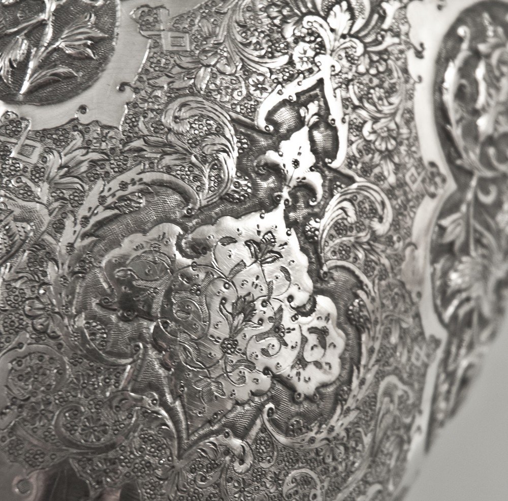 Iran Vase In Persian Kajar Silver Hallmark 84-photo-6