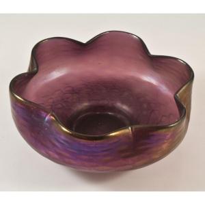 Loetz Kralik Art Nouveau Iridescent Glass Bowl