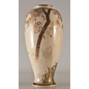 Sastuma Vase Art Nouveau Japon signé