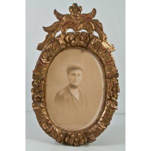 18th Century Golden Wood Frame For Miniature Or Painting