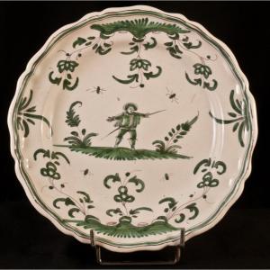 18th Century Flower Plate South-west Earthenware / Varages 3