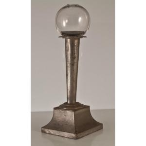 Glass And Metal Oil Lamp Directoire Period