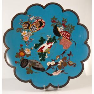 Cloisonne Enamel Dish Japan Meiji Period