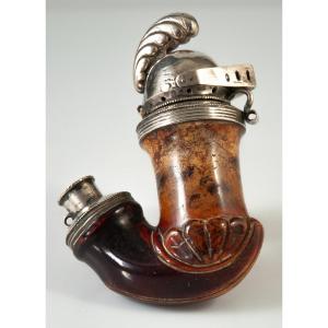 Large 18th Century Foam And Silver Pipe