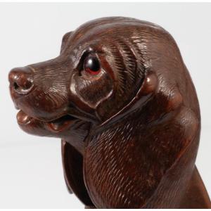 Carved Wood Dog Head Nutcracker Brienz / Switzerland