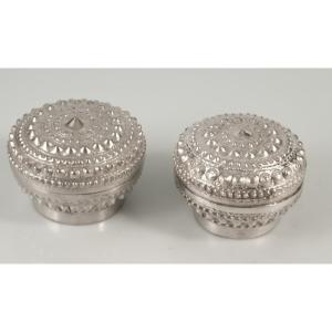 2 Silver Betel Boxes