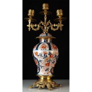 Japanese Porcelain Candelabra Imari
