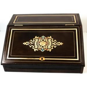 Ecritoire porte courrier en palissandre Napoléon III
