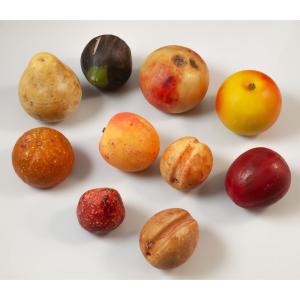 8 fruits en marbre
