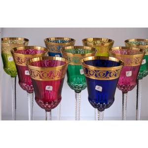 Verres Thistle Saint louis de couleur vente en lot ou à l'unité 300e