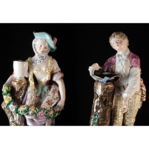 Meissen Two Statuette Porcelain Figurines
