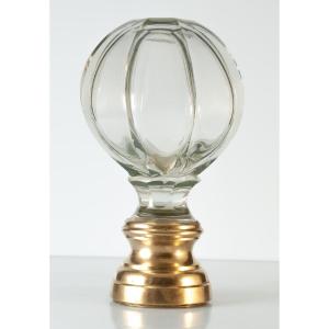 Glass Banister Ball / Faceted Crystal