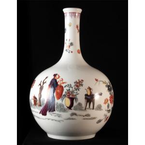 Porcelain Vase By Samson Paris Chinese Decor / Kakiemon Chantilly