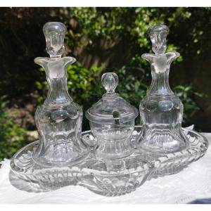 Huilier Moutardier Salerons In Glass / Crystal