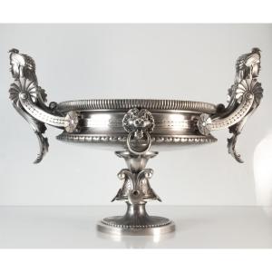 Silvered Bronze Bowl With Heads Of Isis Returning From Egypt