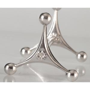 5 porte couteaux en argent massif art déco
