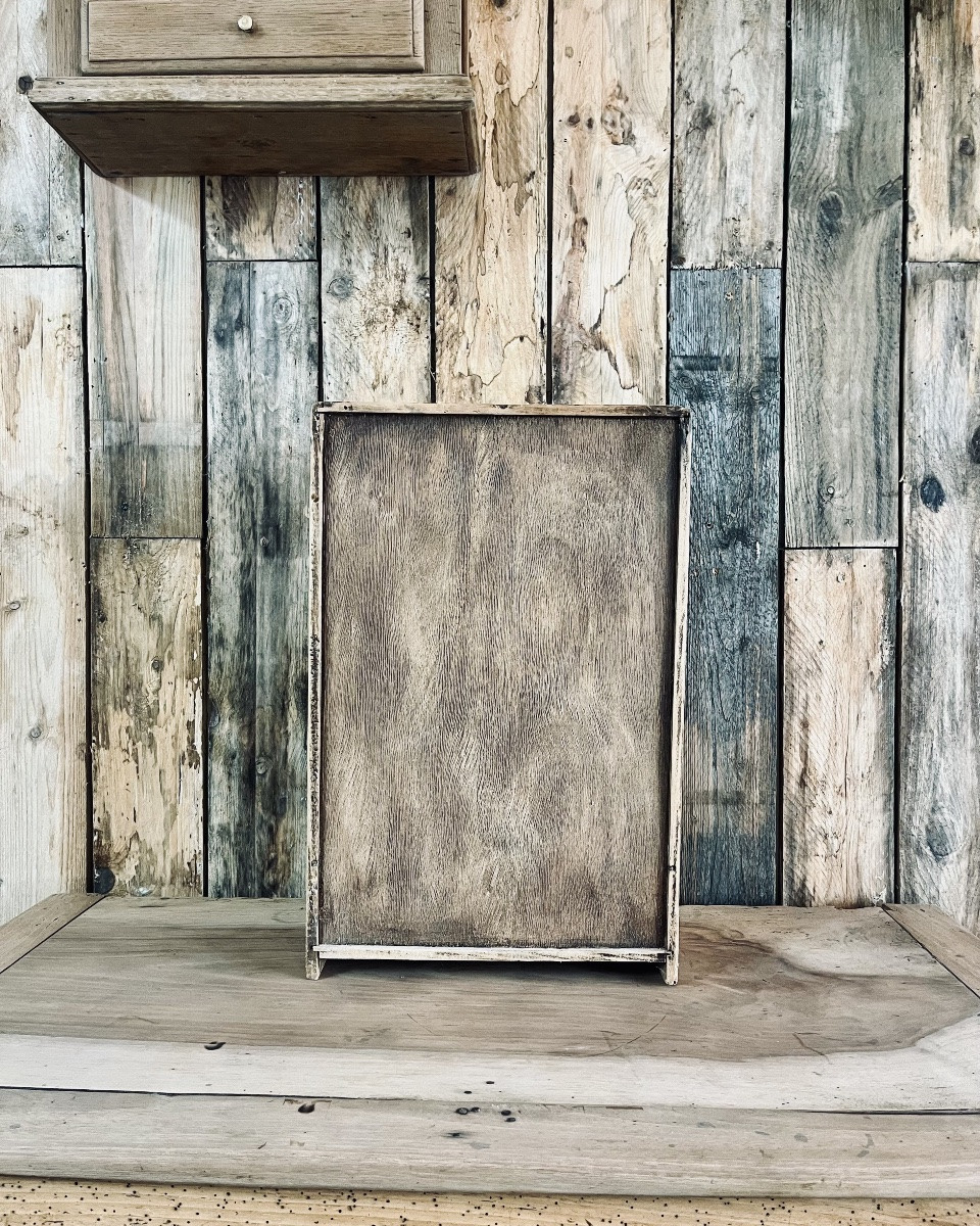 Wooden And Hammered Glass Cabinet (renovated)-photo-3