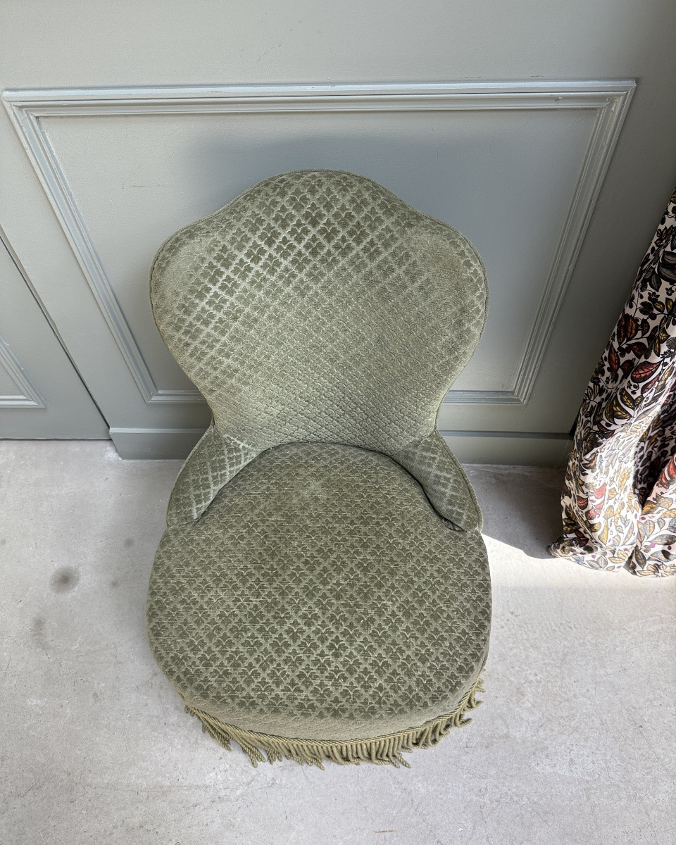Green Velvet Toad Chair-photo-5