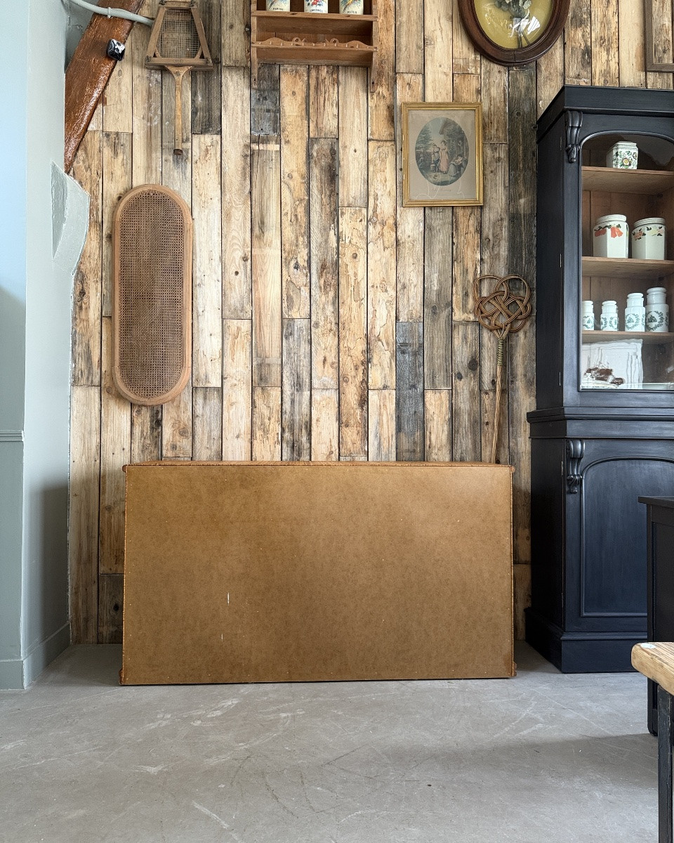 Enfilade vintage en rotin et bambou-photo-2