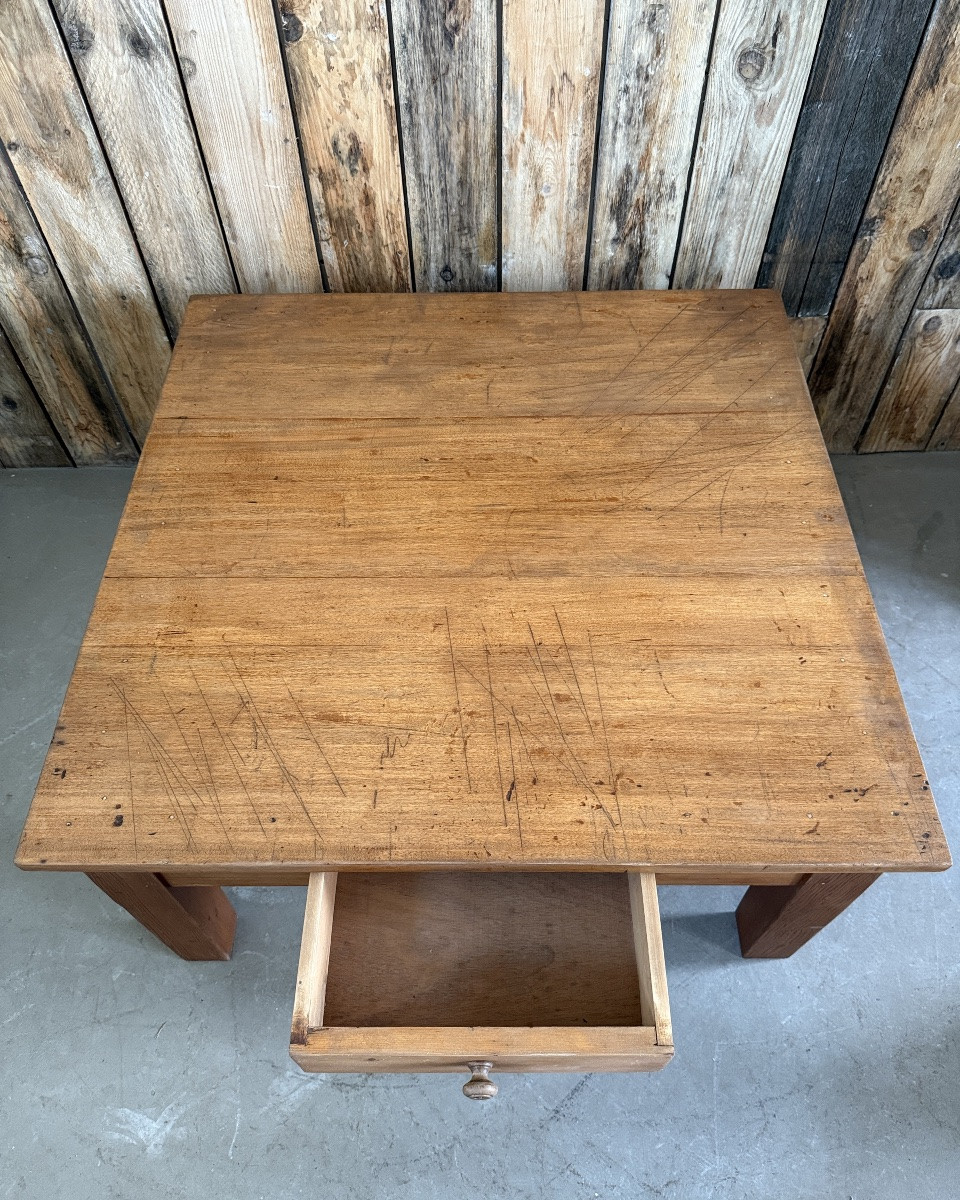 Table basse de ferme carrée (rénovée)-photo-4