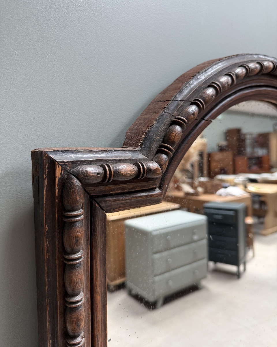 Grand miroir en bois perlé-photo-1