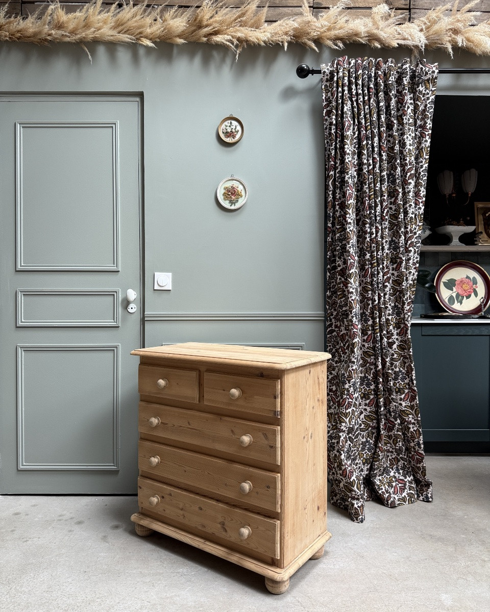 English Pine Chest Of Drawers-photo-2
