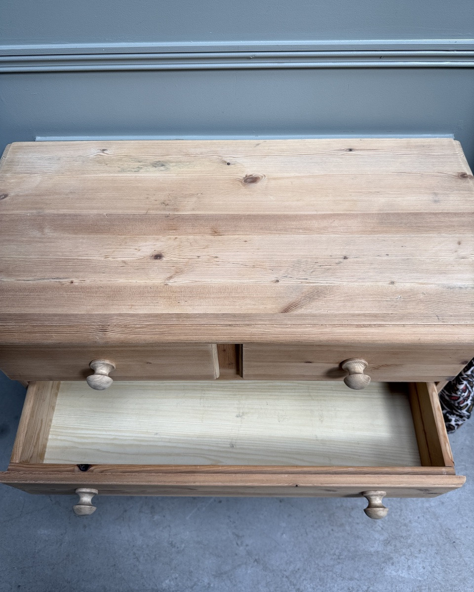 English Pine Chest Of Drawers-photo-8
