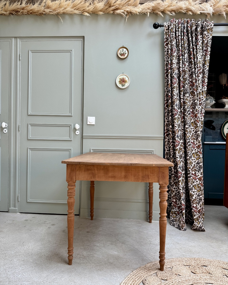 Table / bureau aux pieds tournés-photo-2