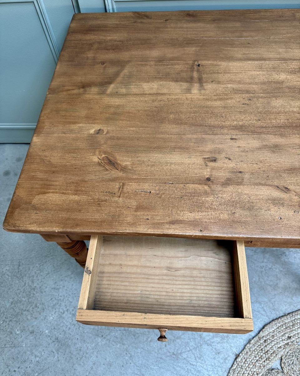 Table / bureau aux pieds tournés-photo-5