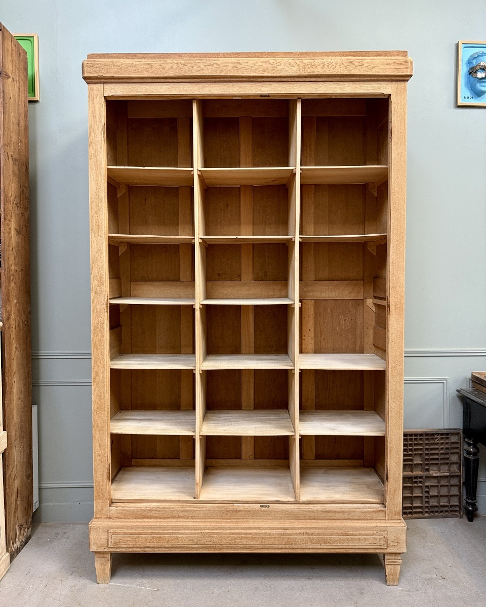 Large Oak Locker Cabinet (renovated)-photo-2