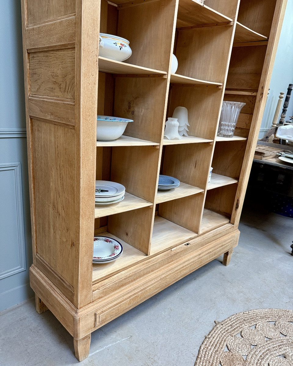 Large Oak Locker Cabinet (renovated)-photo-4