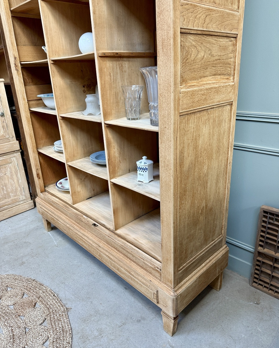 Large Oak Locker Cabinet (renovated)-photo-2