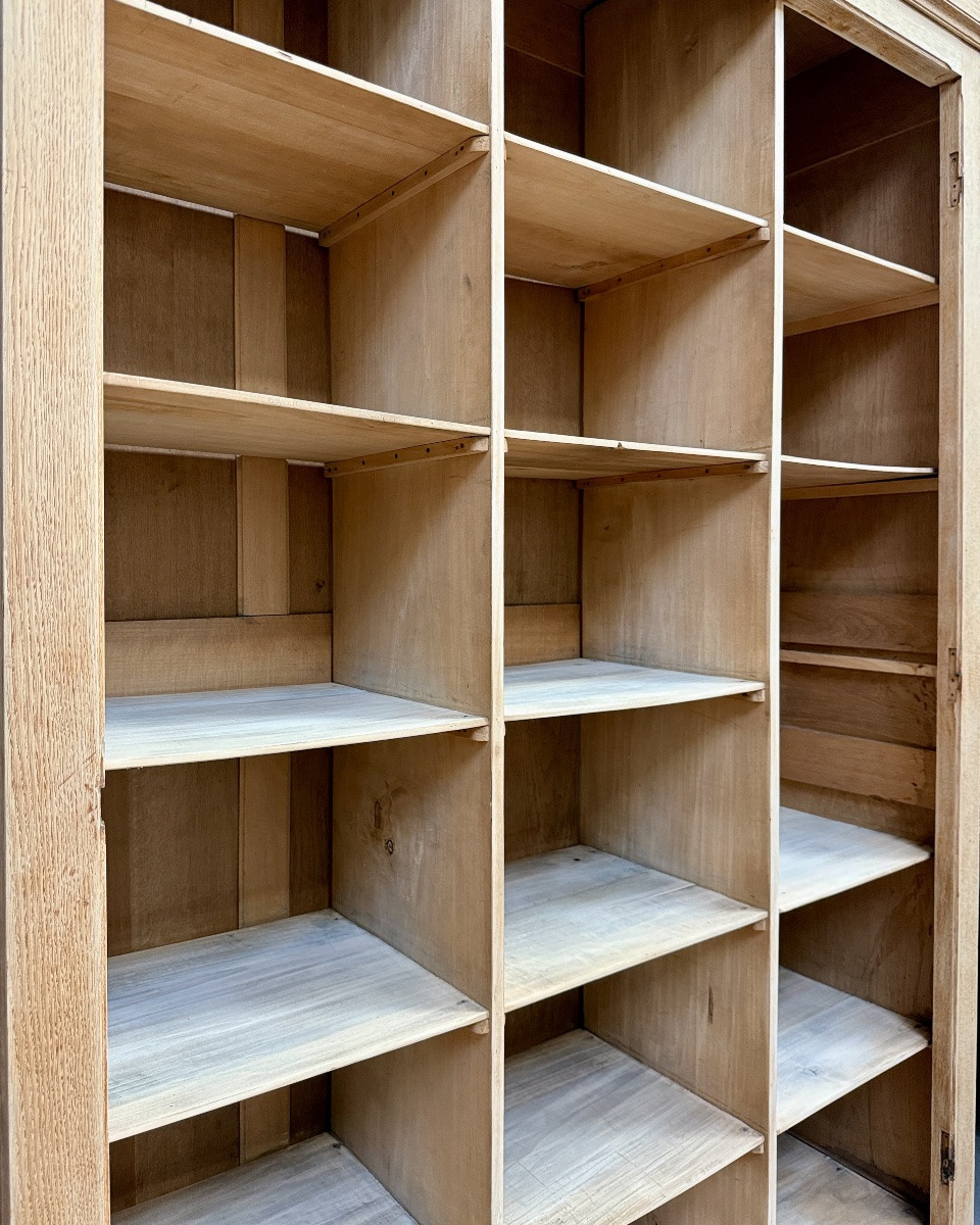 Large Oak Locker Cabinet (renovated)-photo-4
