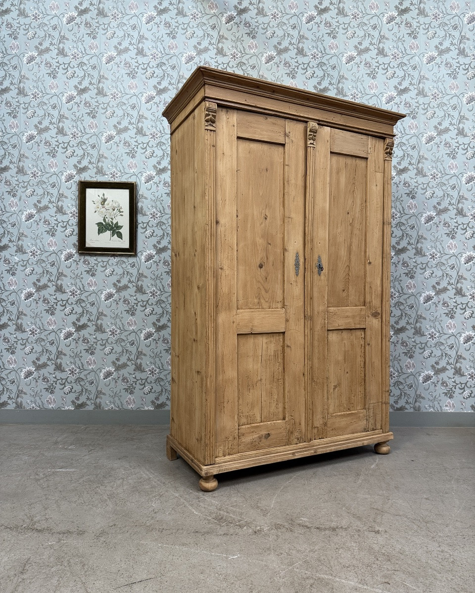 Grande armoire anglaise en pin massif (rénovée)-photo-3