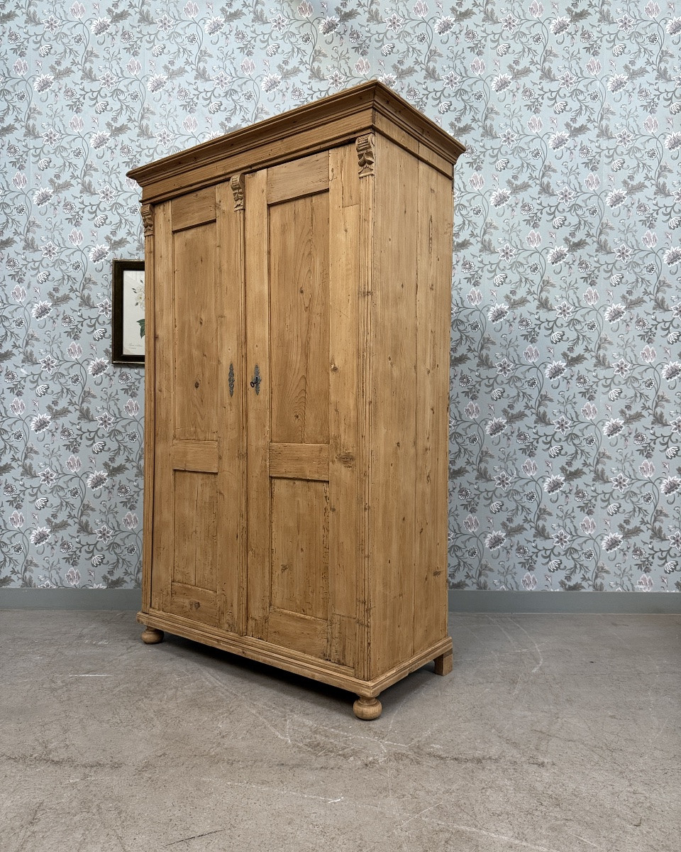Grande armoire anglaise en pin massif (rénovée)-photo-4