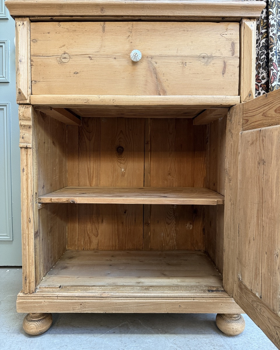 English Jam Cupboard In Solid Pine (renovated)-photo-5