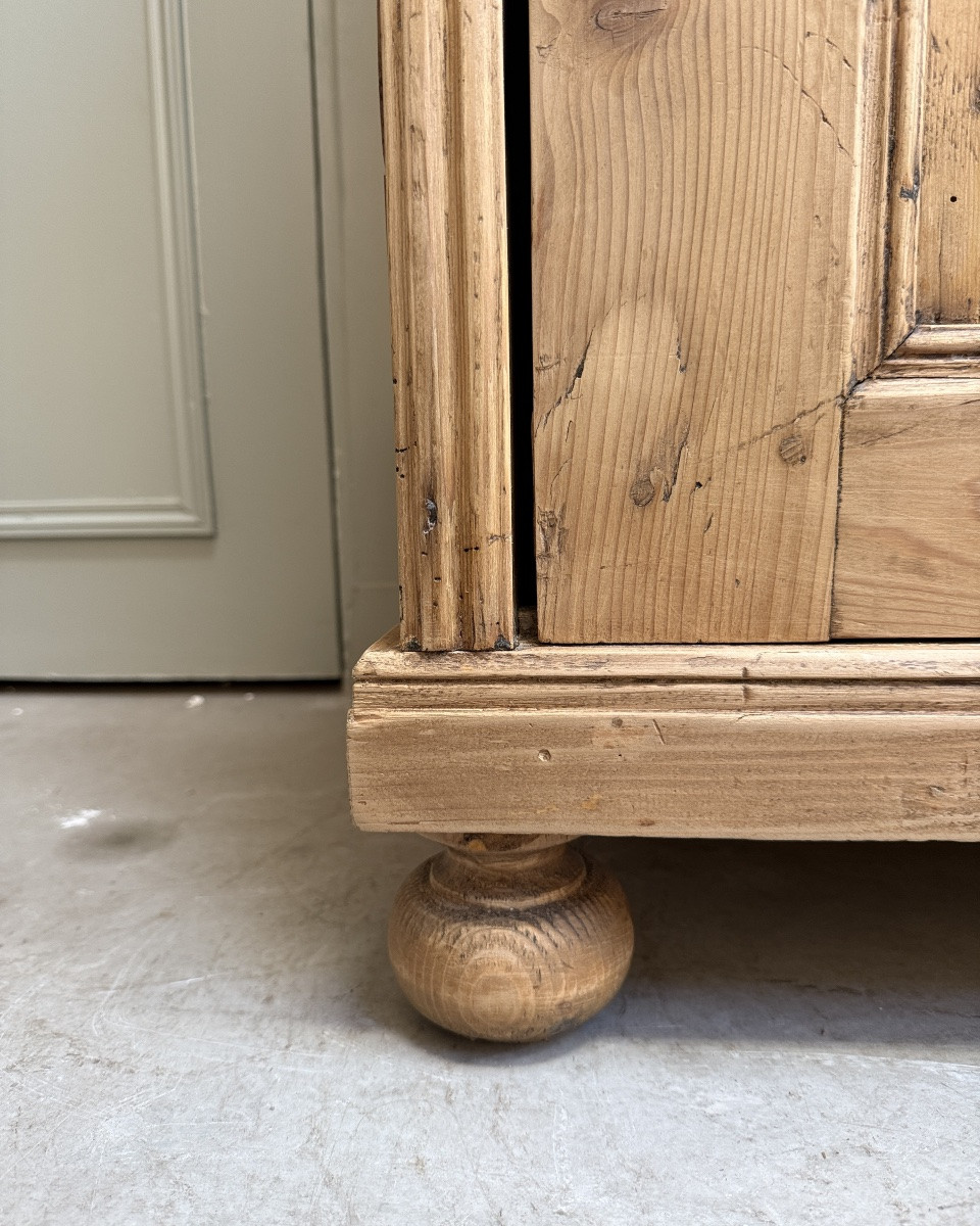 English Jam Cupboard In Solid Pine (renovated)-photo-8